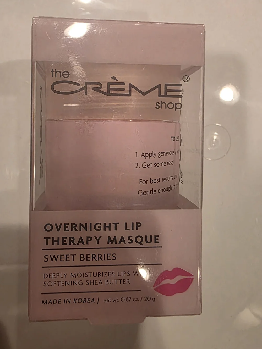 The Crème Shop Overnight Lip Therapy Masque — Sweet Berries (Pink)